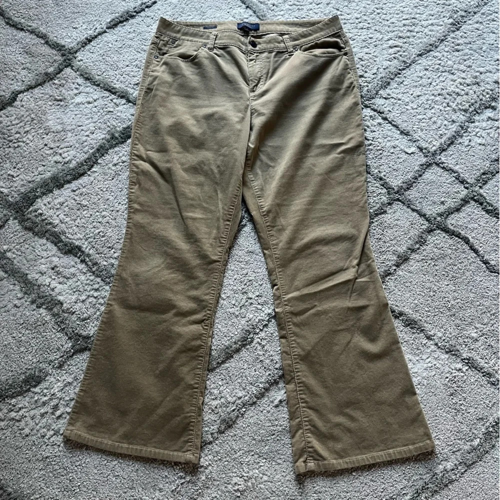 Talbots corduroy pants boot cut tan brown 14